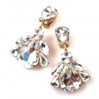 Beaute Earrings Clips ~ Clear Crystal*