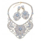 Aisha Necklace Set with Earrings Light Sapphire