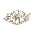 Yumi Classic Brooch ~ Crystal with Clear Flower