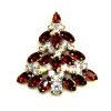 Xmas Tree Brooch #10 ~ Clear Red*
