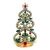 Hearts Standing Xmas Tree 16cm ~ Clear Emerald Multicolor*