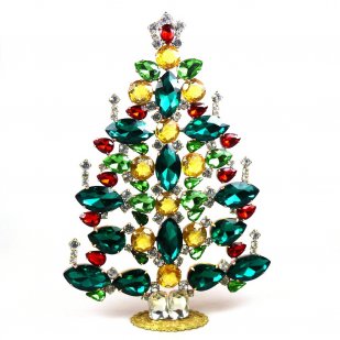 Beautiful Xmas Tree Decoration 21cm Navettes ~ Emerald Topaz*