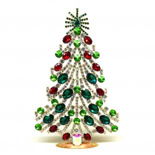 2025 Xmas Tree Decoration 20cm Ovals ~ Emerald Red Green*
