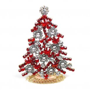 Xmas Tree Standing Decoration #08 Clear Red