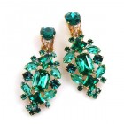 Fatal Touch Earrings Clips-on ~ Emerald