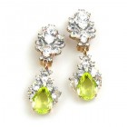 Timeless Clips on Earrings ~ Crystal with Citrine Yellow