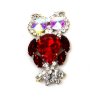 Owl Pin Medium ~ Red*