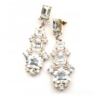 Xanthe Earrings Pierced ~ Clear Crystal