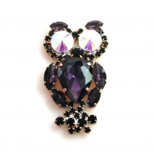 Owl Pin Medium ~ Purple*