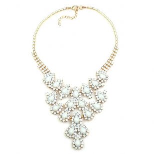 Hersheys Necklace ~ Opaque White