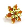 Sensual Desire Ring ~ Opaque Topaz with Yellow