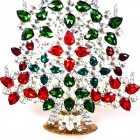 32 cm XXL Xmas Tree Decoration Teardrops ~ Clear Green Red*