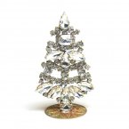 Xmas Tree Standing Decoration #06 ~ Clear Crystal 8cm*