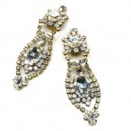 Moonglow Earrings Clips ~ Clear Crystal*