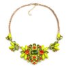 Florence Necklace ~ Lime Green Olive Hyacint