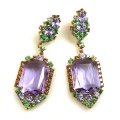 Candy Puffs Earrings Pierced ~ Violet ~ Big Octagons
