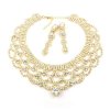 Bridal Lace Set Clear Crystal ~ Gold Plated Bridal Lace Set Clear Crystal ~ Gold Plated