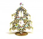 Standing Xmas Tree with Dangling Beads ~ AB Clear*