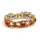 Harmony Clamper Bracelet ~ Red Topaz