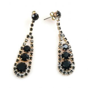 Dangling Pierced Earrings #2 ~ Black