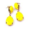 Raindrops Earrings Pierced ~ Opaque Yellow