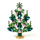 2021 Xmas Tree Decoration 16cm Navettes ~ Green Emerald AB