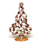 Xmas Tree 17cm Waves and Rondelles ~ Red Clear*