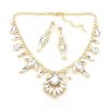 Navette Set Clear Crystal ~ Gold Plated Navette Set Clear Crystal ~ Gold Plated
