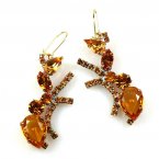 Ants Earrings Pierced ~ Topaz