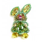 Bunny Easter Brooch Smaller ~ Green
