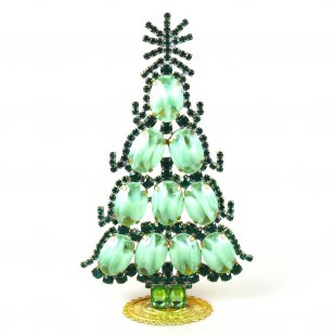 Standing Xmas Tree with Ovals 17cm ~ Mint Green Emerald*