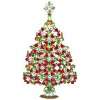 43 cm XXL Festive Xmas Tree Decoration ~ Green Red Topaz Clear*
