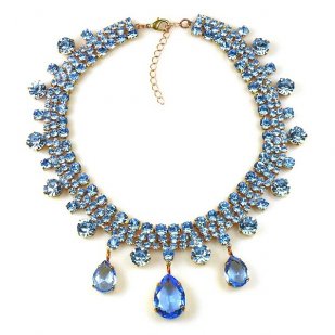 Raindrops Necklace ~ Light Sapphire