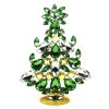 Festive Xmas Standing Tree 17cm ~ Peridot Green Yellow Clear*