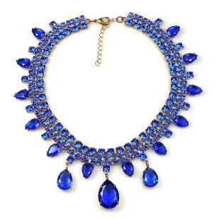 Raindrops Necklace ~ Blue