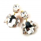 Fantasia Earrings Clips ~ Clear Crystal*