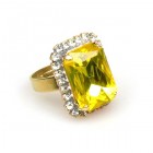 Zenith Ring ~ Clear Crystal with Yellow