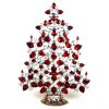 32 cm XXL Xmas Tree Decoration Teardrops ~ Clear Crystal Red*