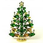 Beautiful Xmas Tree Decoration 21cm Navettes ~ Green Yellow Topa