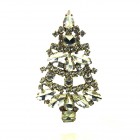 Xmas Tree Brooch #06 ~ Clear Crystal 8cm*