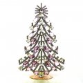 2022 Xmas Tree Decoration 20cm Ovals ~ Pink Clear*