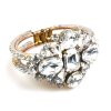 Barocco Clamper Bracelet ~ Clear Crystal