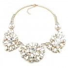Empress Necklace ~ Opaque White and Clear