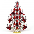 2023 Xmas Tree Decoration 21cm Navettes ~ Clear Red*