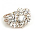 Florence Clamper Bracelet ~ Clear Crystal