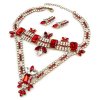 Aphrodite Choker with Earrings ~ Red