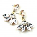 Dione Earrings Pierced ~ Clear Crystal*