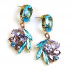 Close to Heaven Pierced Earrings ~ Violet Aqua