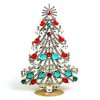2022 Xmas Tree Decoration 20cm Ovals ~ Clear Red Emerald*