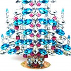 31 cm XXL Xmas Tree Table Decoration ~ Clear Aqua Fuchsia*
